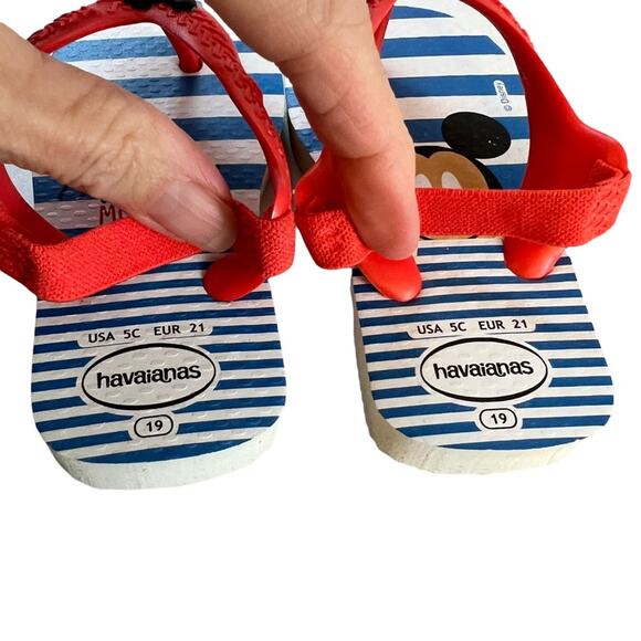 Havaianas Mickey Mouse Flip Flops Baby Thong Sandal Slingback Elastic Sz 5C New - Picture 6 of 11